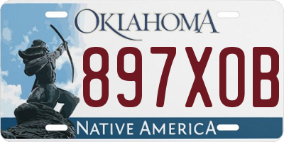 OK license plate 897XOB