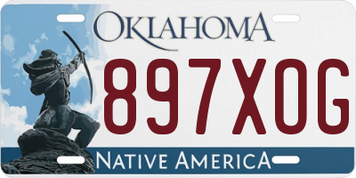 OK license plate 897XOG