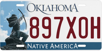 OK license plate 897XOH