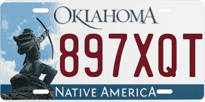 OK license plate 897XQT