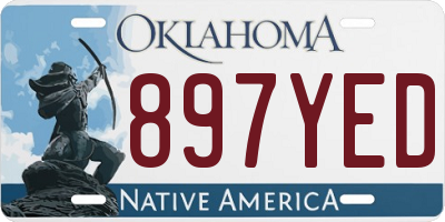 OK license plate 897YED