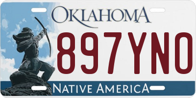 OK license plate 897YNO