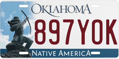 OK license plate 897YOK