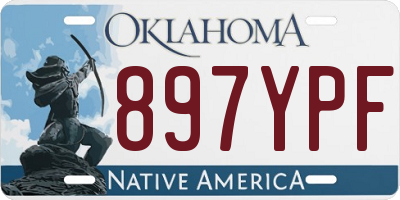 OK license plate 897YPF