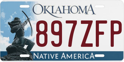 OK license plate 897ZFP