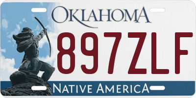 OK license plate 897ZLF