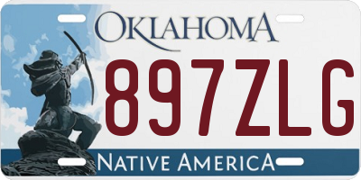 OK license plate 897ZLG