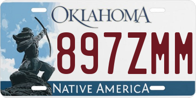 OK license plate 897ZMM
