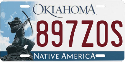 OK license plate 897ZOS