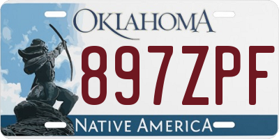 OK license plate 897ZPF