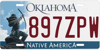 OK license plate 897ZPW