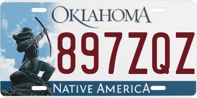 OK license plate 897ZQZ