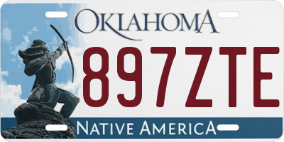 OK license plate 897ZTE