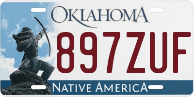 OK license plate 897ZUF