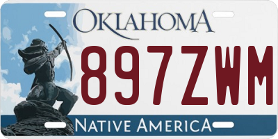 OK license plate 897ZWM