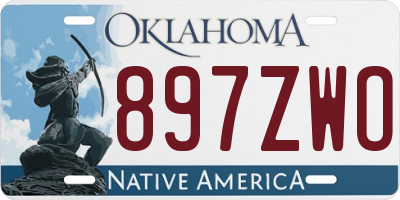 OK license plate 897ZWO