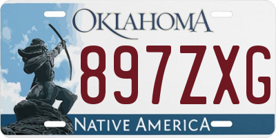 OK license plate 897ZXG