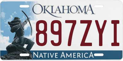 OK license plate 897ZYI