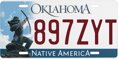 OK license plate 897ZYT