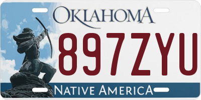 OK license plate 897ZYU