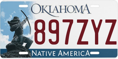 OK license plate 897ZYZ