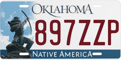 OK license plate 897ZZP