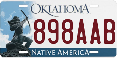 OK license plate 898AAB