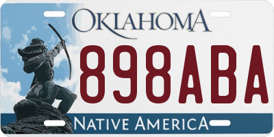 OK license plate 898ABA