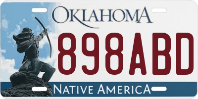 OK license plate 898ABD