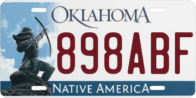 OK license plate 898ABF
