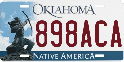 OK license plate 898ACA