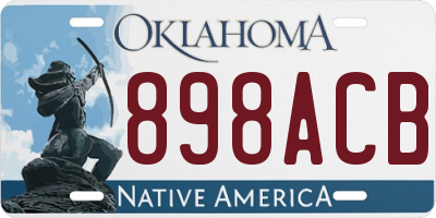 OK license plate 898ACB