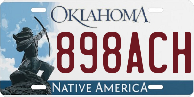 OK license plate 898ACH