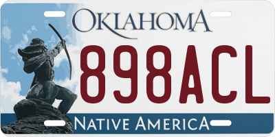 OK license plate 898ACL
