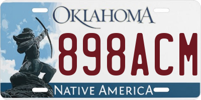 OK license plate 898ACM