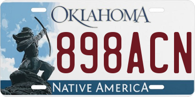 OK license plate 898ACN