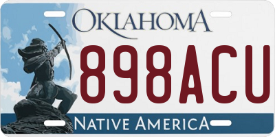 OK license plate 898ACU