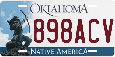 OK license plate 898ACV