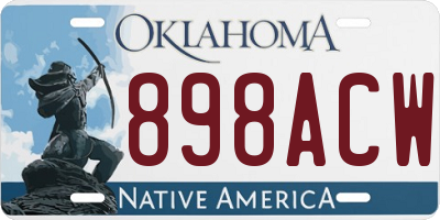OK license plate 898ACW