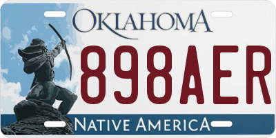 OK license plate 898AER