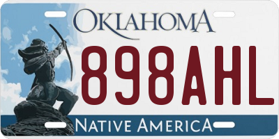 OK license plate 898AHL