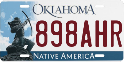 OK license plate 898AHR