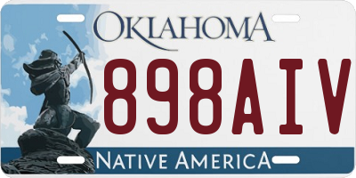OK license plate 898AIV