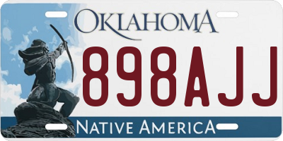 OK license plate 898AJJ