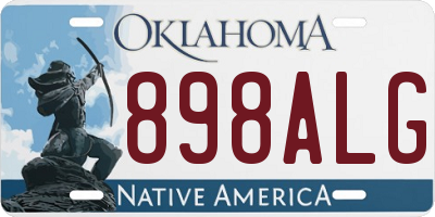 OK license plate 898ALG