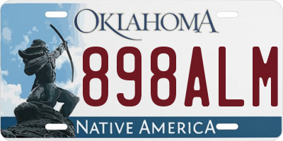 OK license plate 898ALM