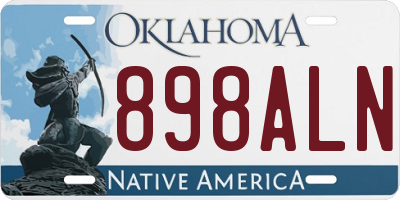 OK license plate 898ALN