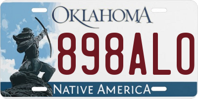 OK license plate 898ALO