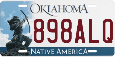 OK license plate 898ALQ