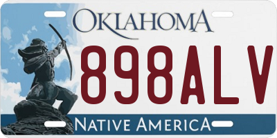 OK license plate 898ALV